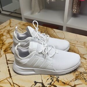 Adidas All-White Athletic Shoes